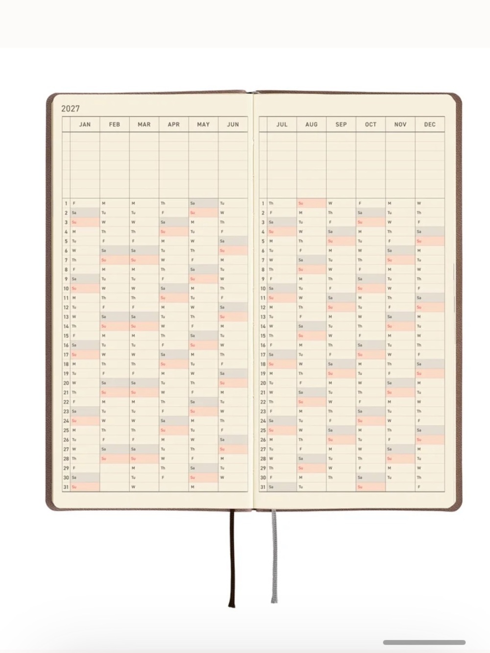 Hobonichi Weeks (Japanese) Weekly Planner in Cafe au Lait Color - Picture 11 of 11